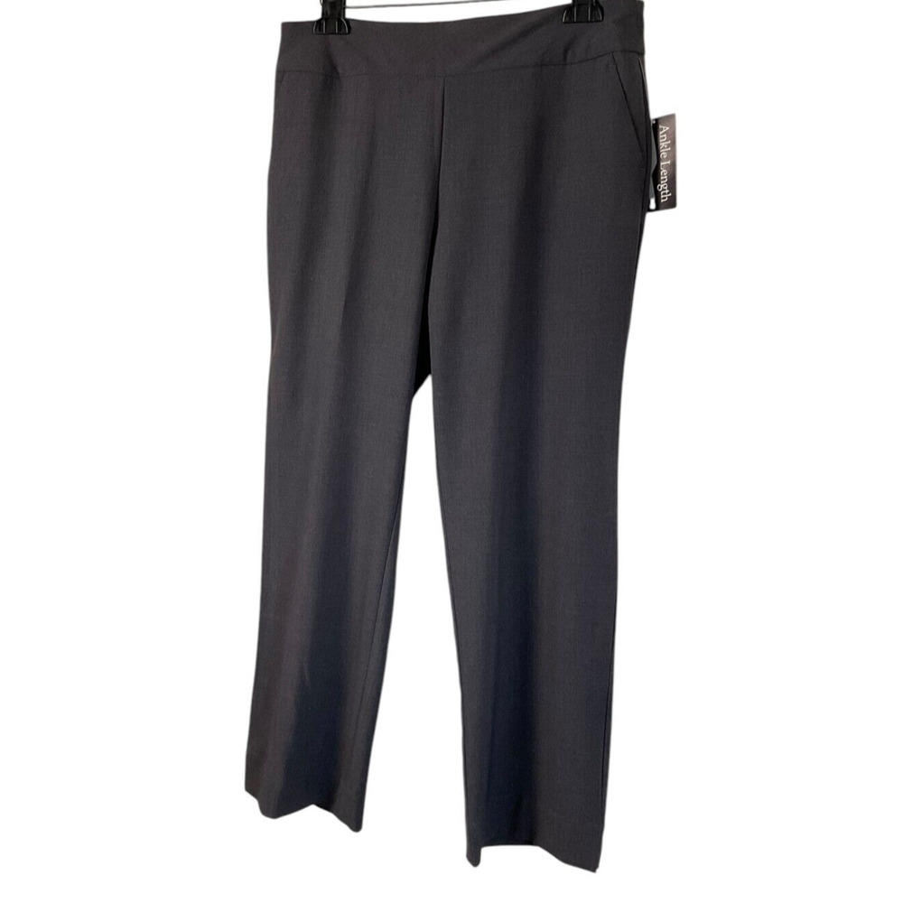 Roz & Ali Gray Straight Leg Pants